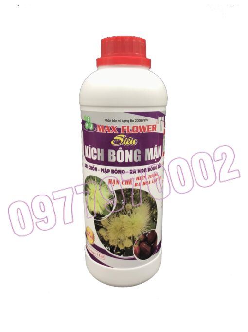 Phân Bón Max Flower - Siêu Kích Bông Mận Chai 1 Lít