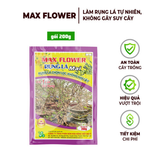 Phân Bón Max Flower – Rụng Lá Mai Gói 200G