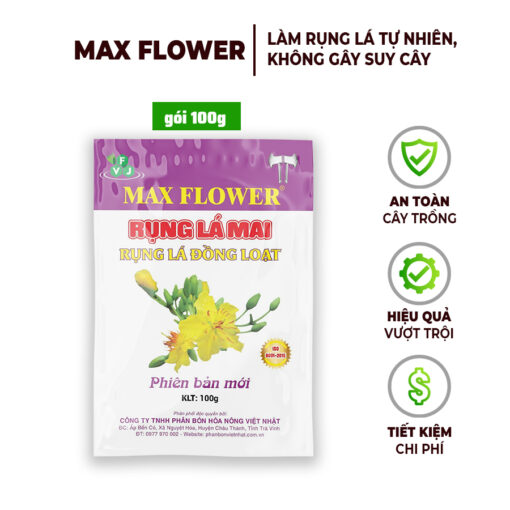 Phân Bón Max Flower – Rụng Lá Mai Gói 100G