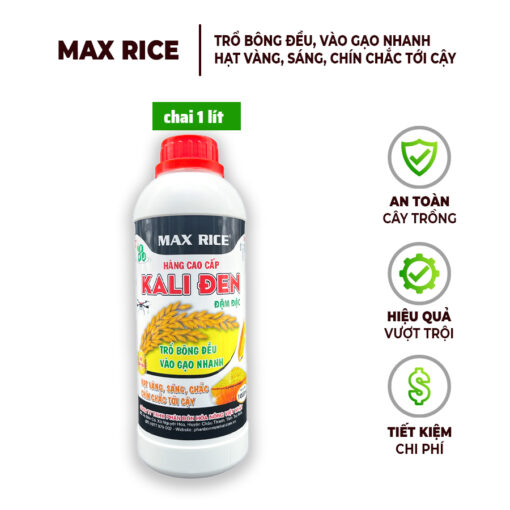 Phân Bón Max Rice Kali Đen – Trổ Bông Nhiều Vào Gạo Nhanh