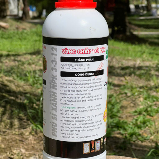 Max Rice Kali Đen 1L mặt sau