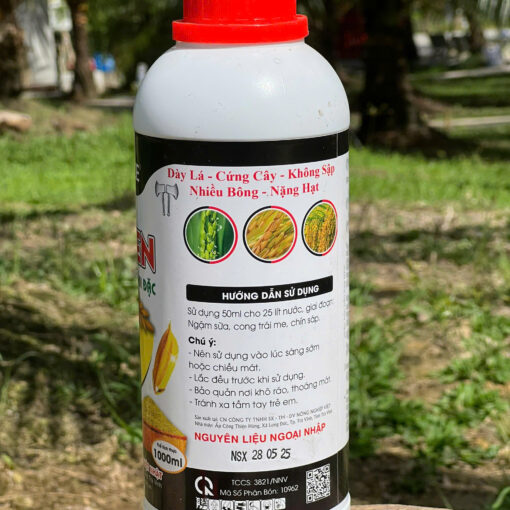 Max Rice Kali Đen 1L mặt sau