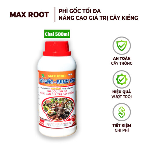 Phân Bón Mai Vàng Max root – Nở gốc bung tàn 500ML