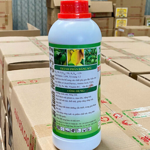 Max Fruit To Trái Chanh 1L mặt sau