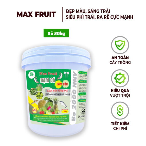 Max Fruit – Phân Bón Đạm Cá Đậm Đặc – xô 20Kg